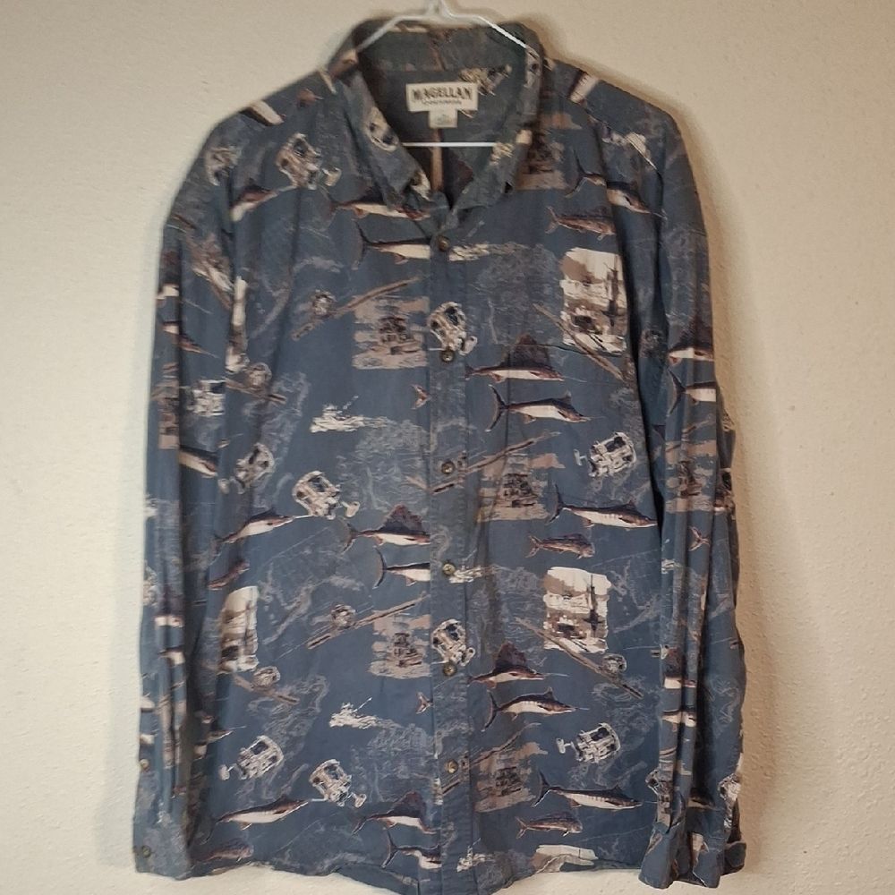 Magellan Outdoors long sleeve button down shirt size XL